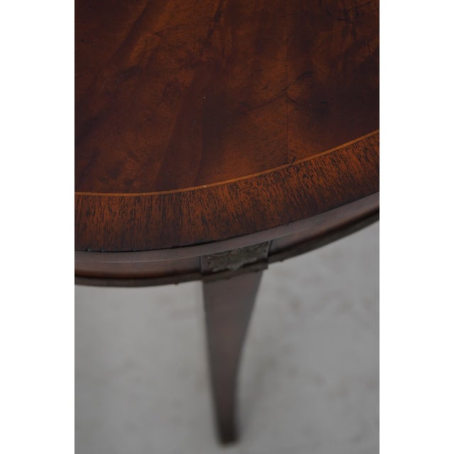 Maitland Smith Mahogany Oval Occasional Table For Sale - Image 9 of 12
