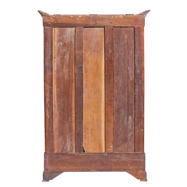 Antique 1870s Eastlake Victorian Knockdown | Walnut W/ Burl | Wardrobe Armoire | With Key For Sale - Image 12 of 16