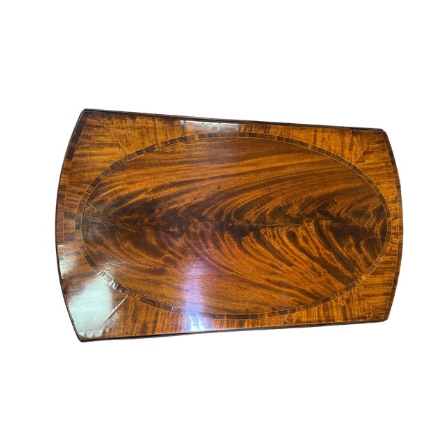 19th Century English Mahogany Pembroke Table With Satinwood Inlay For Sale - Image 4 of 6