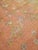 Antique Oushak Carpet, Oriental Rug, Handmade Rug Saffron, Light Blue and Coral For Sale - Image 4 of 18