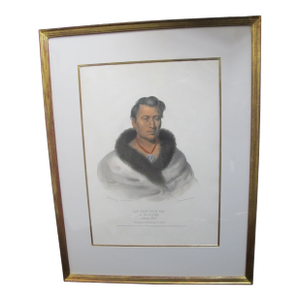 Ong Pa Ton Ga Omahas Chief Hand Colored Original e.c. Biddle Lithograph Print