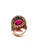 Bochic “Orient” Vintage Retro Emerald, Ruby & Sapphire Ring Set In 18K Gold & Si For Sale - Image 4 of 10
