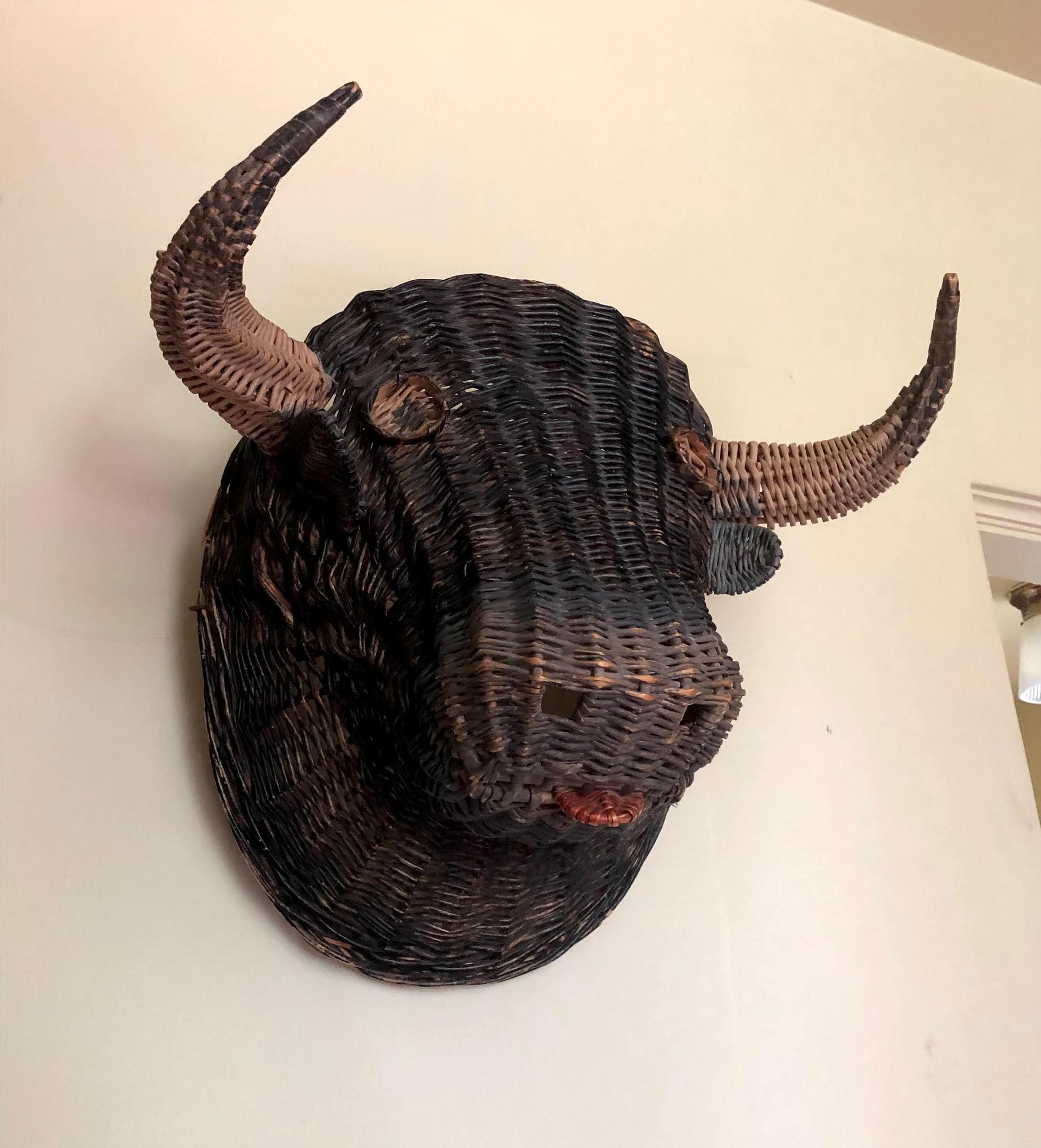 stuffed bull head