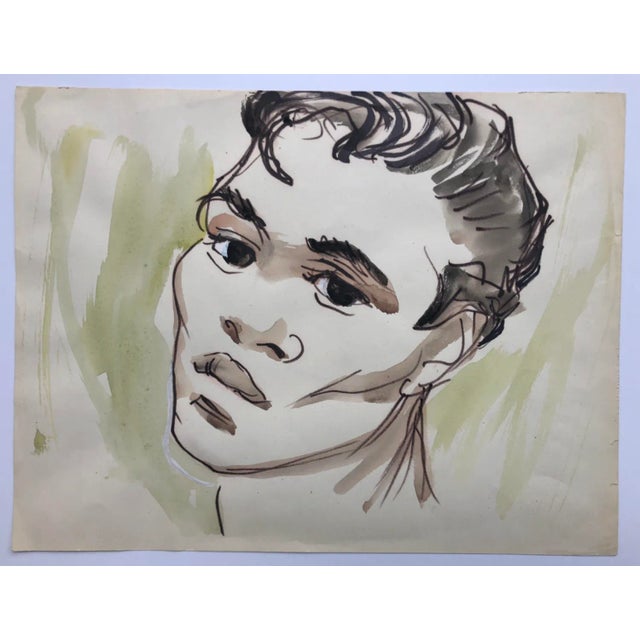 1960s Emlen Etting Portrait of a Man For Sale - Image 4 of 4