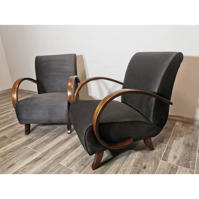 Set of Armchairs by Jindrich Halabala, 1940s For Sale - Image 14 of 16