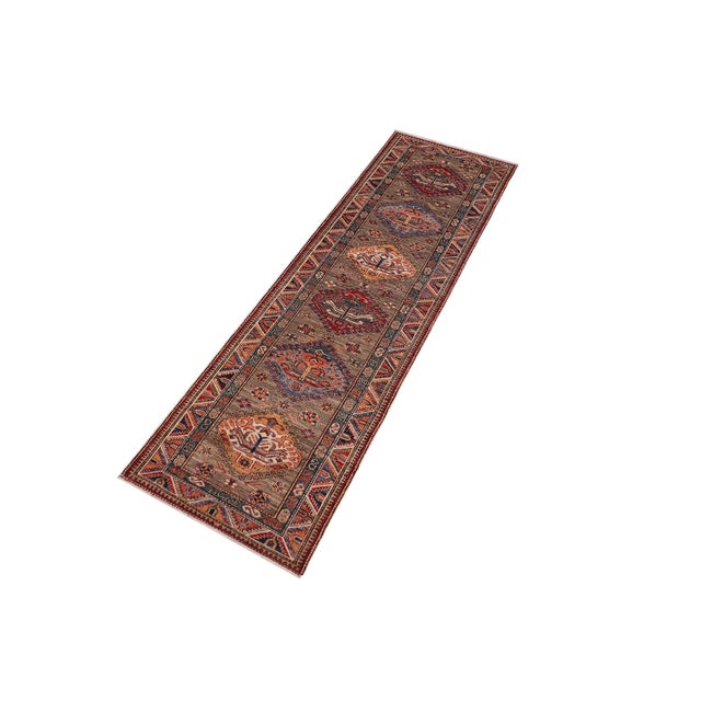 1990s Rustic Super Kazak Gray Wool Runner - 2'9'' X 10'5'' For Sale - Image 5 of 8