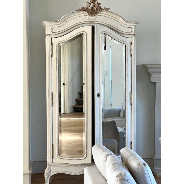 Wood 19th Century French Louis XV Provincial Petite Armoire For Sale - Image 7 of 12