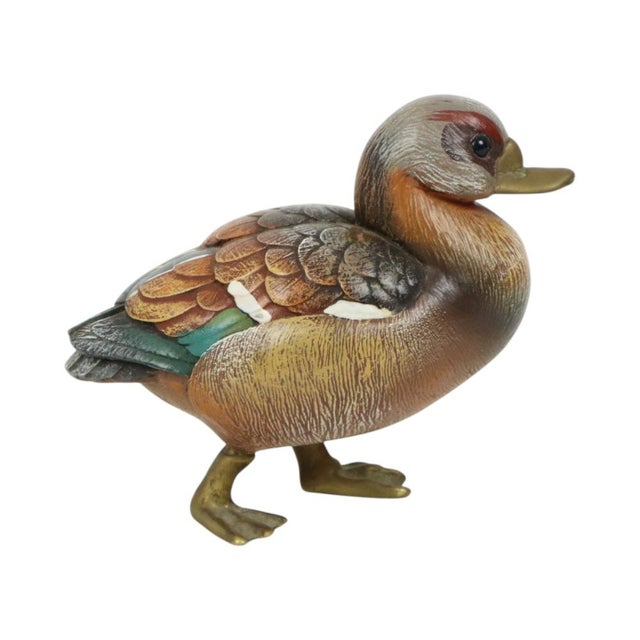 Duck Figurine in Resin and Brass from Malevolti, Italy, 1970s For Sale - Image 10 of 10