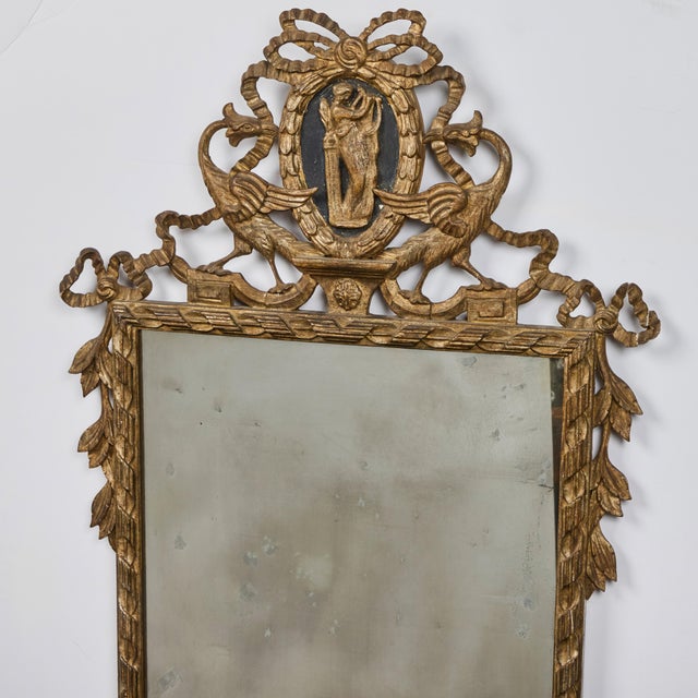 Italian Antique Italian Gilt-Wood Mirror For Sale - Image 3 of 7