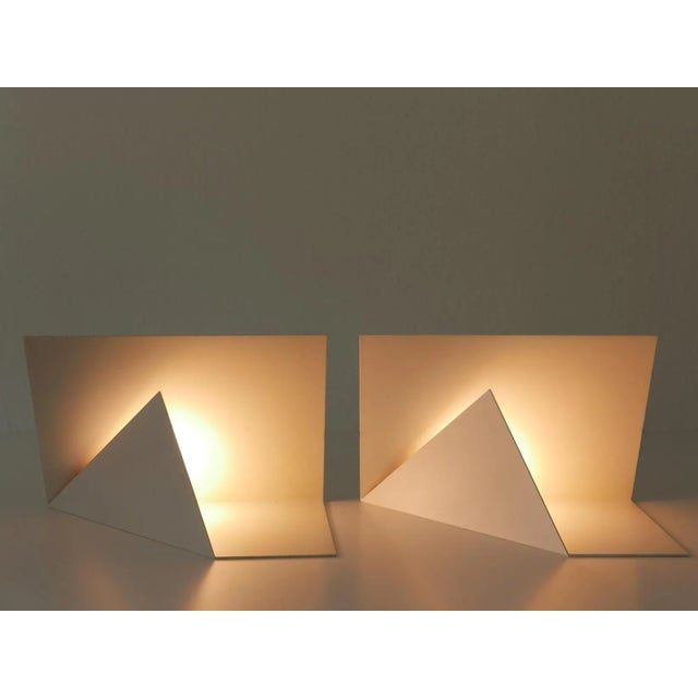 Mid-Century Origami Design Side Table Lamps by Torben Holmbäck for B. J. Metal, 1970s, Set of 2 For Sale - Image 14 of 17