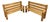 Pair of Mission-Style Solid Oak Slat Benches For Sale