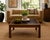 Circa 1970s Mid-Century Modern Tobacco Walnut Coffee Table With Dark Inset Top For Sale - Image 4 of 5