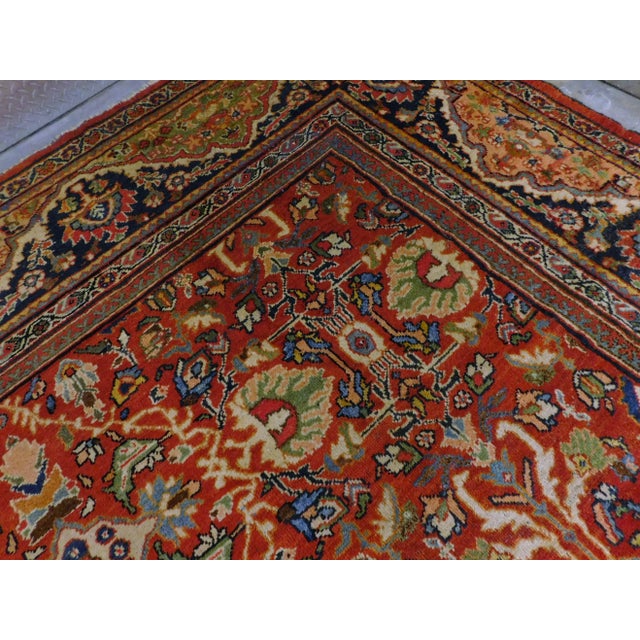 Vintage Hand Knotted Persian Mahal Rug For Sale - Image 9 of 13