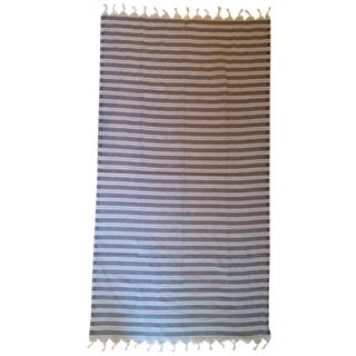 Charcoal Sailor Stripe Towalla For Sale