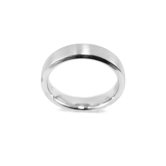 Early 21st Century Men’s Tiffany & Co. The Charles Tiffany Setting Platinum Satin Finish Band Ring, Size 8.5 For Sale - Image 5 of 9