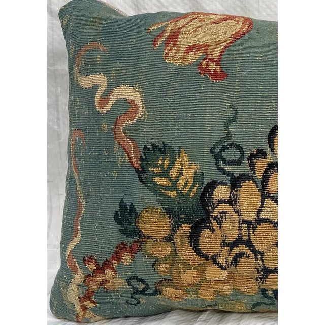 18th Century French Tapestry Pillow 25'' X 11'', Authentic 18th Century French Piece