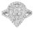 .925 Sterling Silver Diamond Cluster Ring (1 1/2 Cttw, H-I Color, I1-I2 Clarity) - Size 8 For Sale