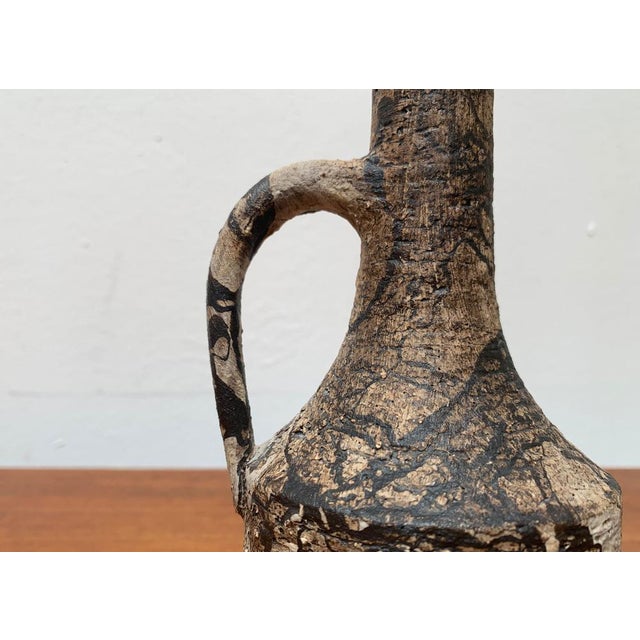 Mid-Century German Studio Pottery Brutalist Carafe Vase by Gerhard Liebenthron, 1976s For Sale - Image 6 of 17