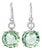 Mid 20th Century 18k White Gold Diamond Cabochon Green Amethyst Hanging Earrings, Pair For Sale
