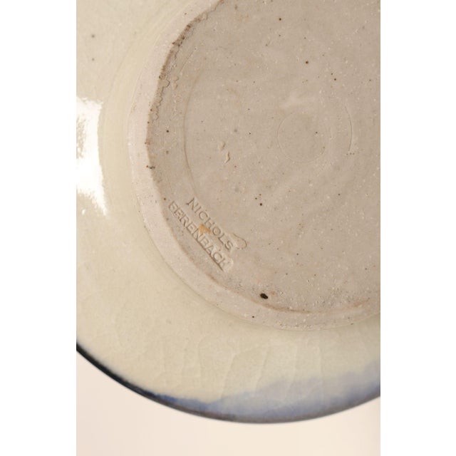 Petite Vintage Gray and Blue Studio Stoneware Vessel/Bud Vase by Deanna Nichols For Sale - Image 10 of 11