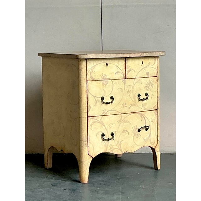 Vintage Italian Patina Hand Painted Chest For Sale - Image 4 of 6