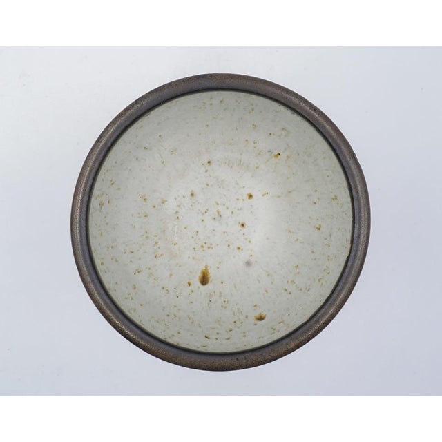 Ceramic Mid 20th Century Joel Edwards Footed Bowl For Sale - Image 7 of 8