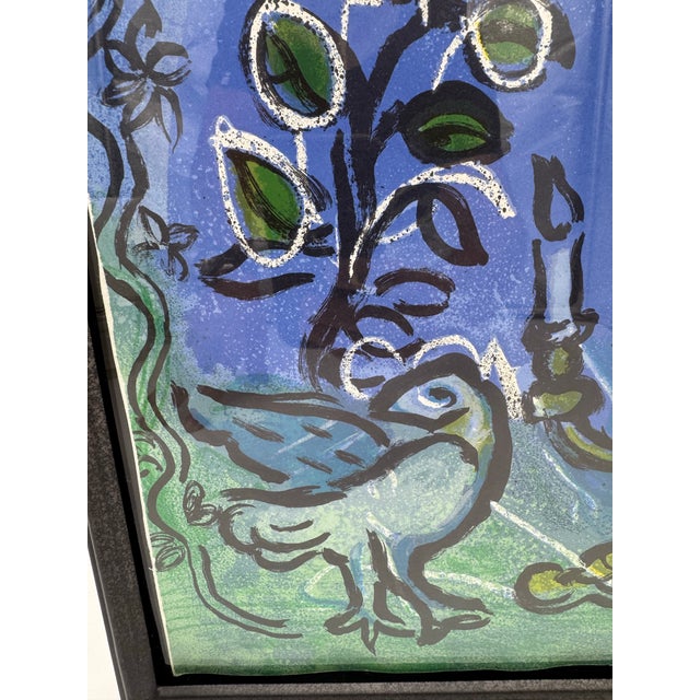 1960s 1962 Marc Chagall “The Candlestick” Original Color Lithograph, Jerusalem Windows For Sale - Image 5 of 12
