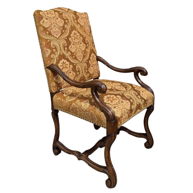 Brown 18th C Style Panache for Michael Taylor Barcelona Arm Chair - 1 of 2 For Sale - Image 8 of 8