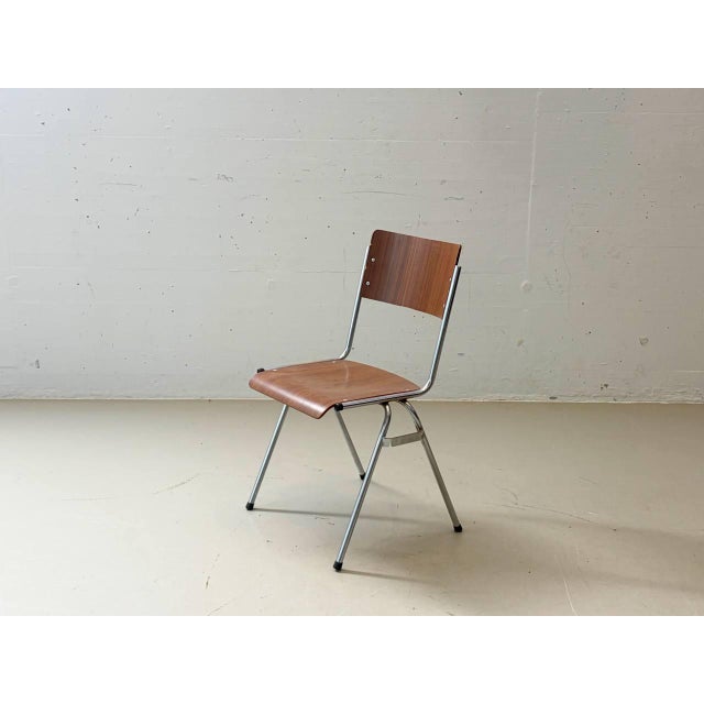 Vintage Stacking Chair with Chrome Frame, 1970s For Sale - Image 6 of 17