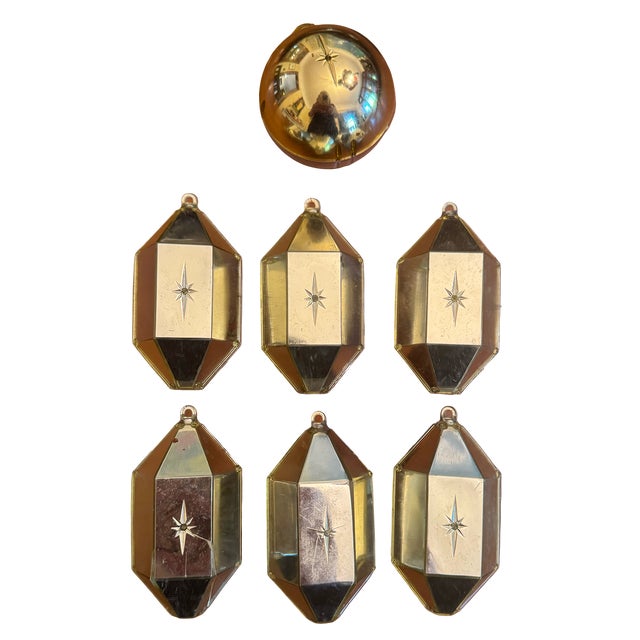 Vintage 1960s Jewelbrite Botanical & Bird Christmas Ornaments — Set of 14 For Sale - Image 11 of 14