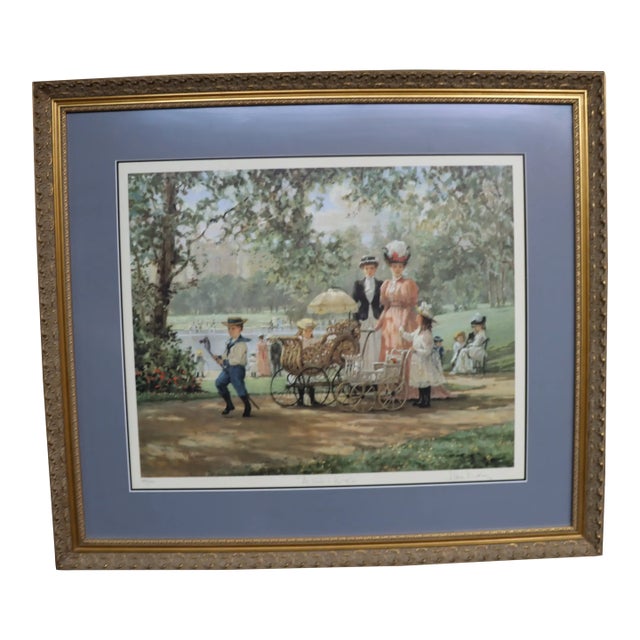 Signed/Framed Print "A Walk in the Park" For Sale