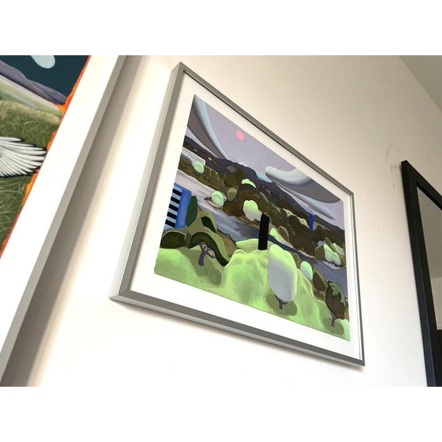 Plastic Nico Pearleyes, Nature Fluorescente, Acrylic Painting on Paper, 2024, Framed For Sale - Image 7 of 11