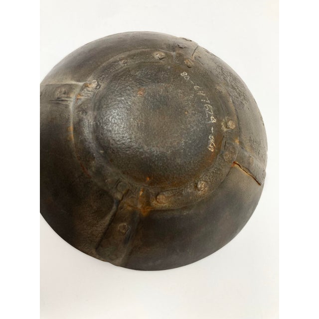 Coffee Vintage Brutalist Iron Bowl With Fine Original Age Patina For Sale - Image 8 of 12