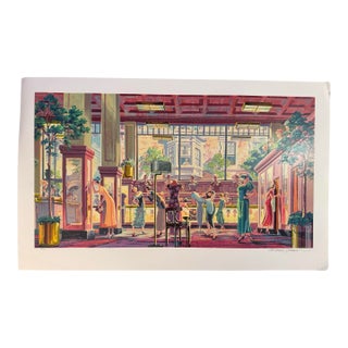 1980s Michael Young “Ladies Ready-to-Wear” Contemporary Serigraph, Signed & Numbered 285/300, Art Deco Style For Sale