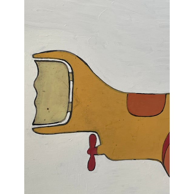 1970s Vintage "The Yellow Submarine" Large Pop Art Painting on Board For Sale In San Francisco - Image 6 of 9