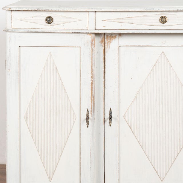 19th Century Swedish White Gustavian Pine Sideboard Buffet For Sale - Image 12 of 18