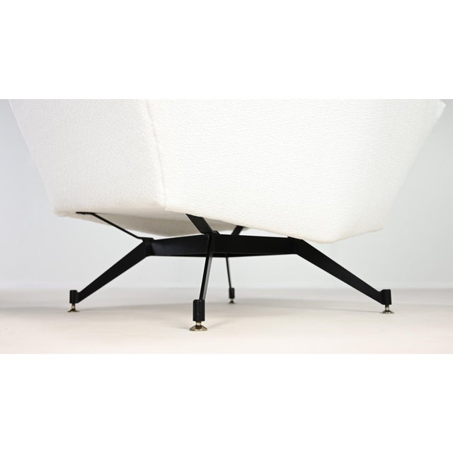 Black Set of Model M530 Lounge Chairs by Studio Tecnico A.P.A for Lenzi. Italy, 1950s For Sale - Image 8 of 15