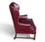 Vintage Burgundy Leather Wingback Chair With Brass Nailhead Trim by Baker For Sale - Image 16 of 18