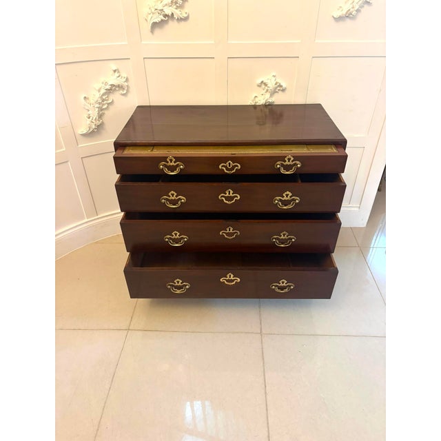 Antique George II Mahogany Chest of Drawers with Fitted Writing Desk, 1750 For Sale - Image 4 of 18