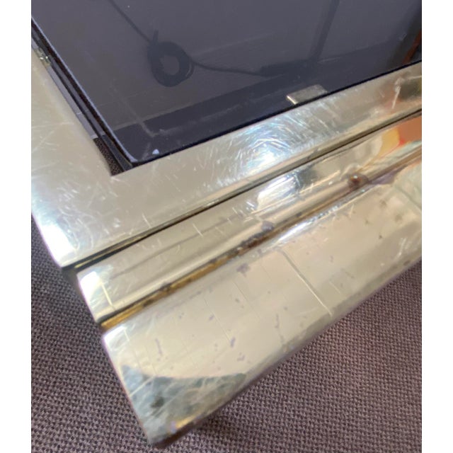 1970s Dia - Brass and Smoked Glass Dining Table with Extension For Sale - Image 6 of 13