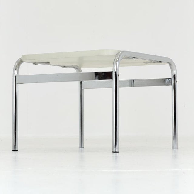 1 of 3 Mid-Century Girsberger Eurochair White Coffee Table, Swiss 1980s For Sale - Image 9 of 18