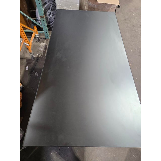 Glass Decca Gait 72x36-in Table-Desk With Black Painted Glass Top For Sale - Image 7 of 8