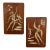 Mid-Century Abstract Figural Dancers Walnut Wall Plaques - A Pair For Sale