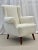 Pair American Mid-Century Scroll Lounge / Wingback Chairs, Boucle, Draper Style For Sale - Image 10 of 13
