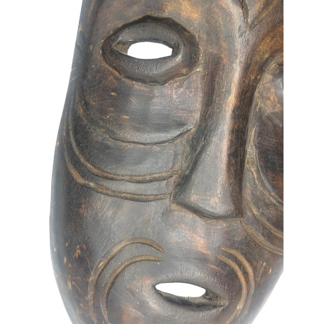 Wood 1950s Dan Gle Face Mask Ivory Coast Deangle Type Hardwood Ethnographic Tribal For Sale - Image 7 of 9