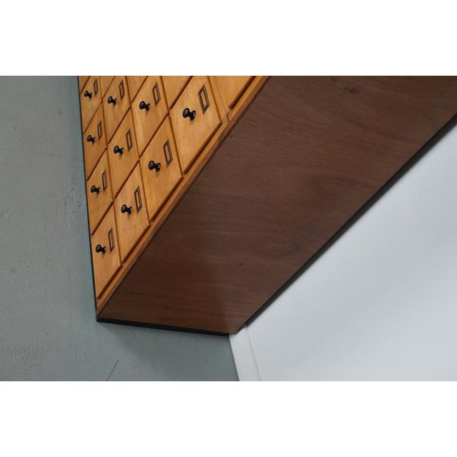 Dutch Industrial Apothecary or Workshop Cabinet in Beech, 1950s For Sale - Image 5 of 18