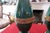 Superb pair of Art Deco bronze and ceramic baluster vases Beautiful mottled green malachite glaze Bronze with lion's head...