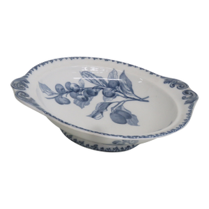 Prunes U and C Sarreguemines French Iron Stone Bowl With Handles Prunes 4627b
