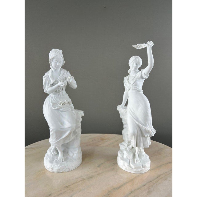 G. Lévy, Pair of Biscuit Porcelain Sculptures, 1800s, Porcelain For Sale - Image 13 of 13