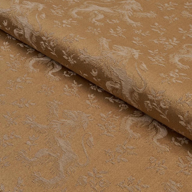 Schumacher Schumacher Ewan'S Beasts Fabric In Wheat For Sale - Image 4 of 5